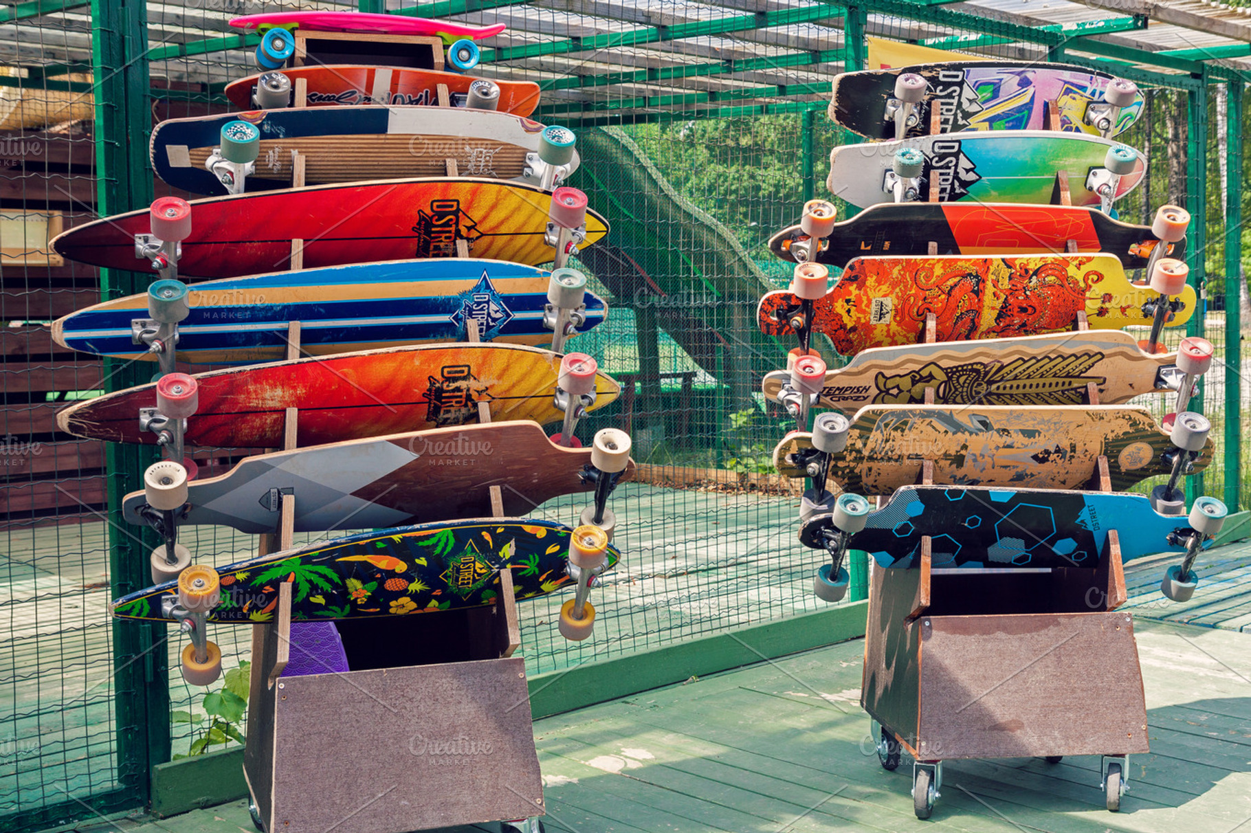 Longboards and skateboards for rent, a Sports & Recreation Photo by BOOCYS