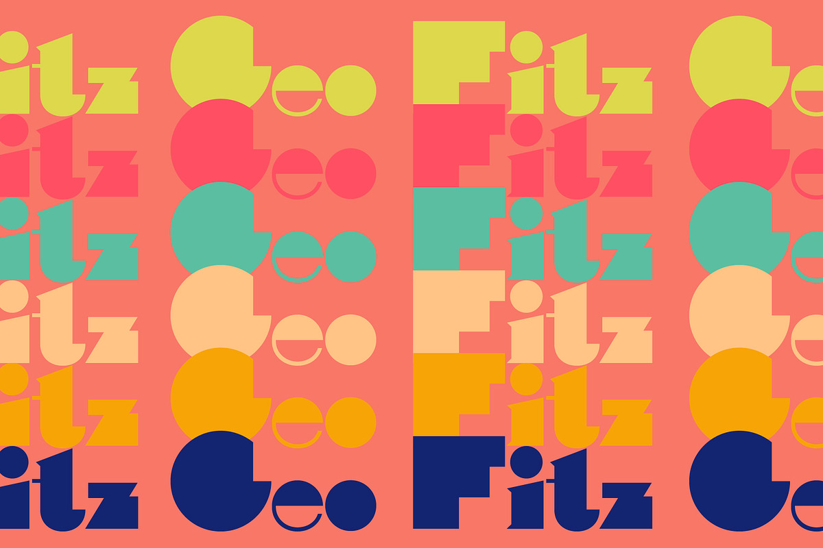 Geo Fitz - geometric font, a Sans Serif Font by Font Infusions (Photo 14 of 14)