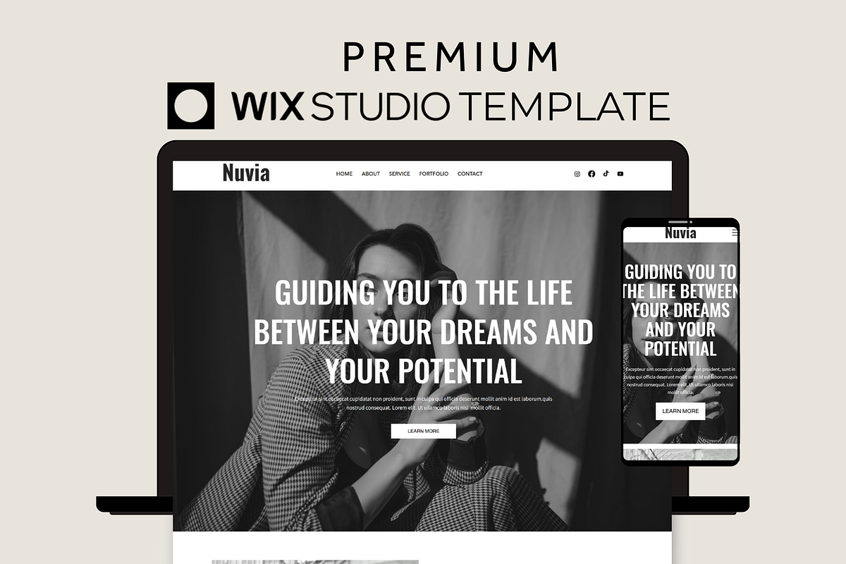 Minimal Wix Landing Page Template