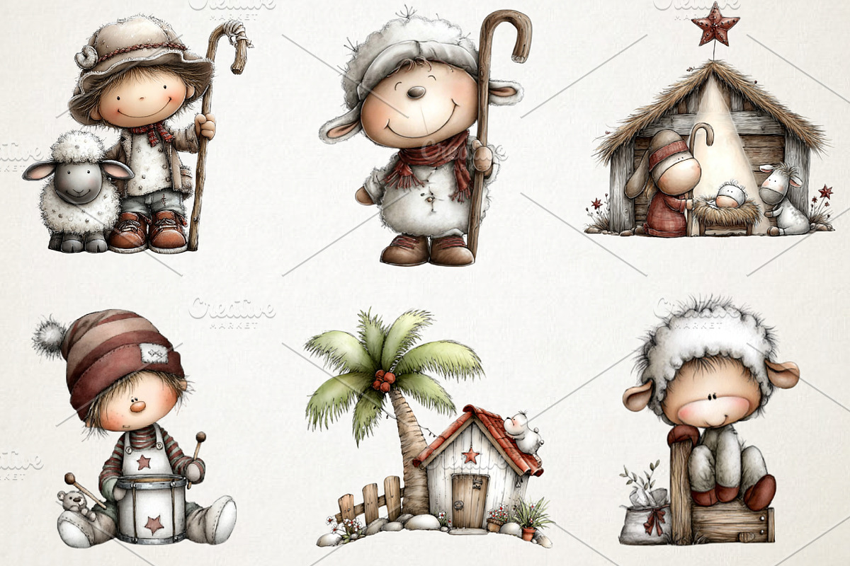 Christmas Nativity Clipart, an Illustration by RobertsArt (Photo 4 of 7)