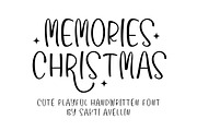 Memories Christmas - Playful Font, a Handwritten Font by SaktiAvellin (Thumbnail 1 of 7)
