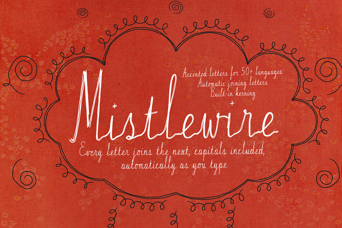 Mistlewire - Textured Script Font, a Handwritten Font by Lilithcollageart (Photo 1 of 12)