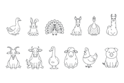 Farm and Domestic Animal Vector Icon, an Animal Illustration by MkStudio (Thumbnail 2 of 2)