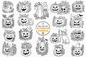 Cottagecore Halloween Pumpkin Bundle