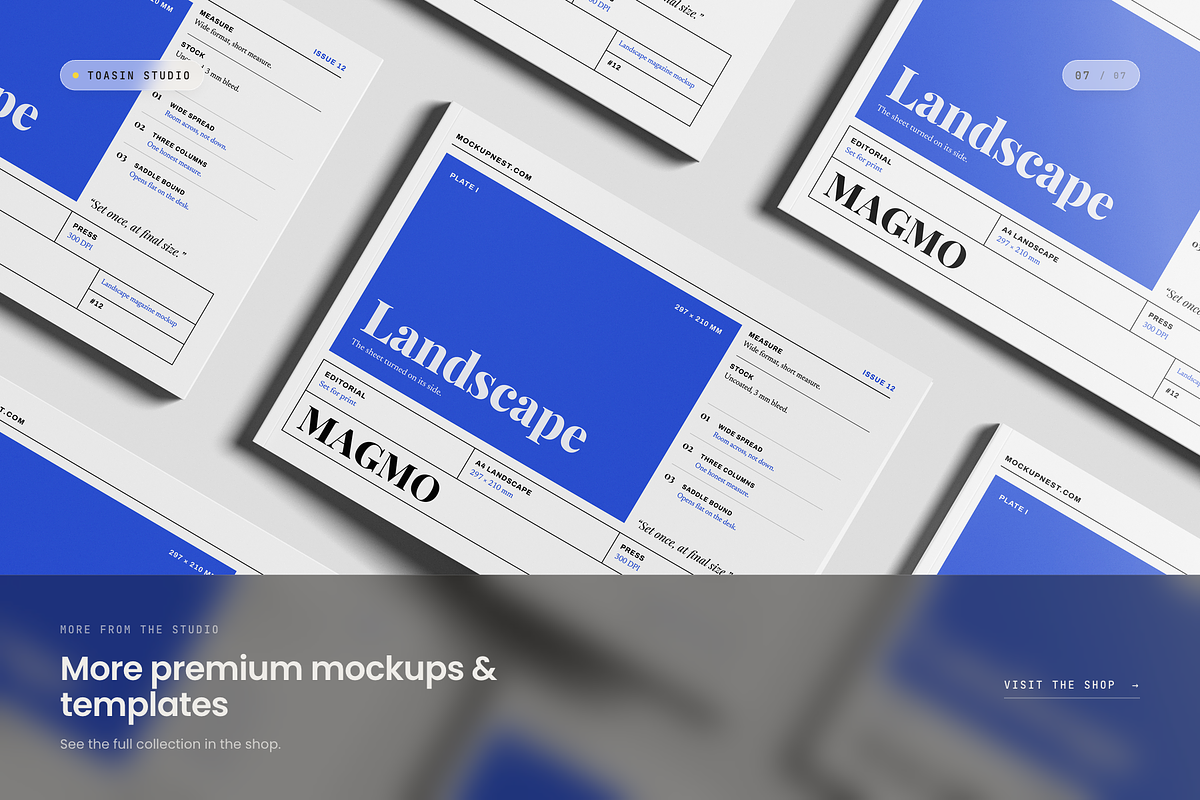 A4 Landscape Magazine Mockup, a Books & Magazine Mockup by Toasin Studio (Photo 7 of 7)