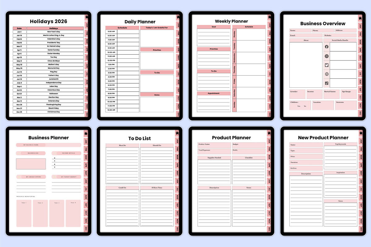 Digital 2026 Business Workbook, a Stationery Template by Shumaya (Photo 2 of 6)