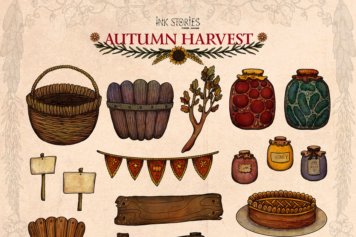 Autumn Harvest, a Seasonal Illustration by Ink Stories (Photo 10 of 26)