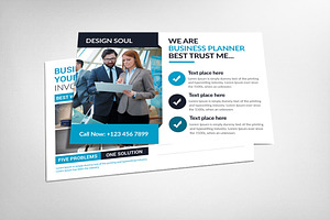 Business Planner Postcard Template