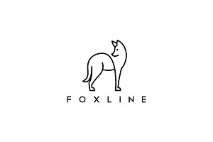 Fox line art modern minimal logo, a Branding & Logo Template by Your Choice Art