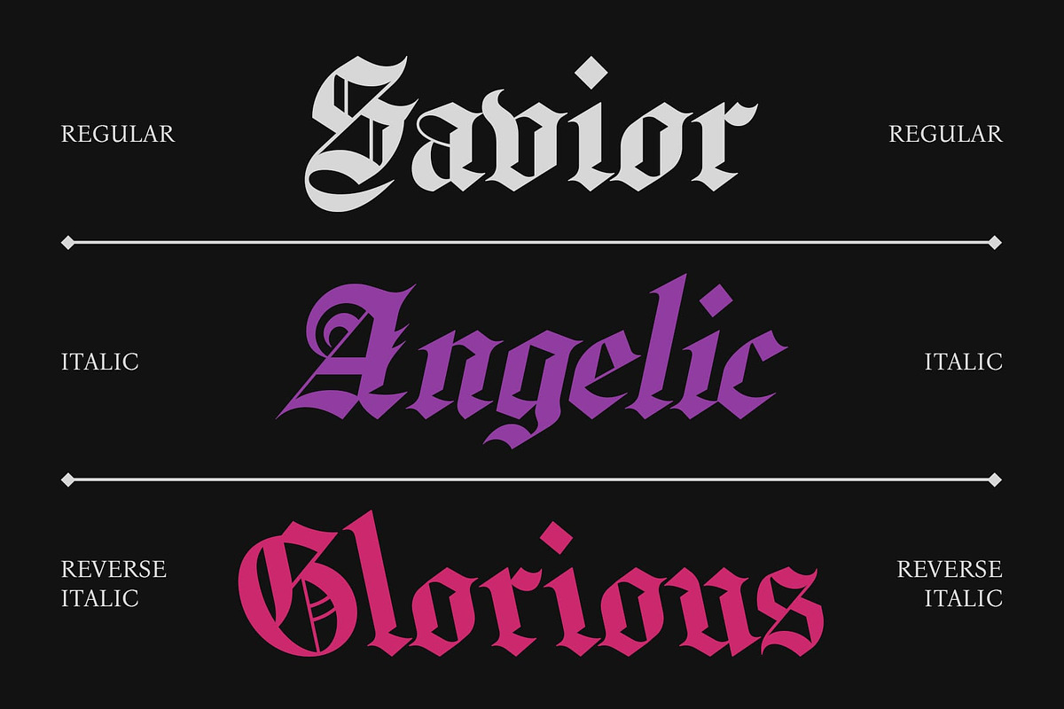 CS Hyena – Old English Font, a Blackletter Font by Craft Supply Co. (Photo 3 of 8)