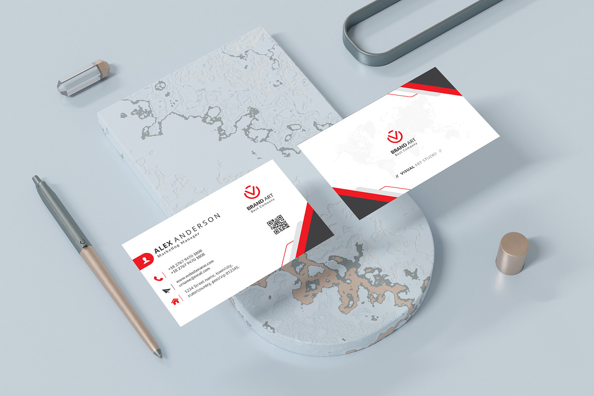 Creative Modern Business Card, a Business Card Template by DreamStudio-eg