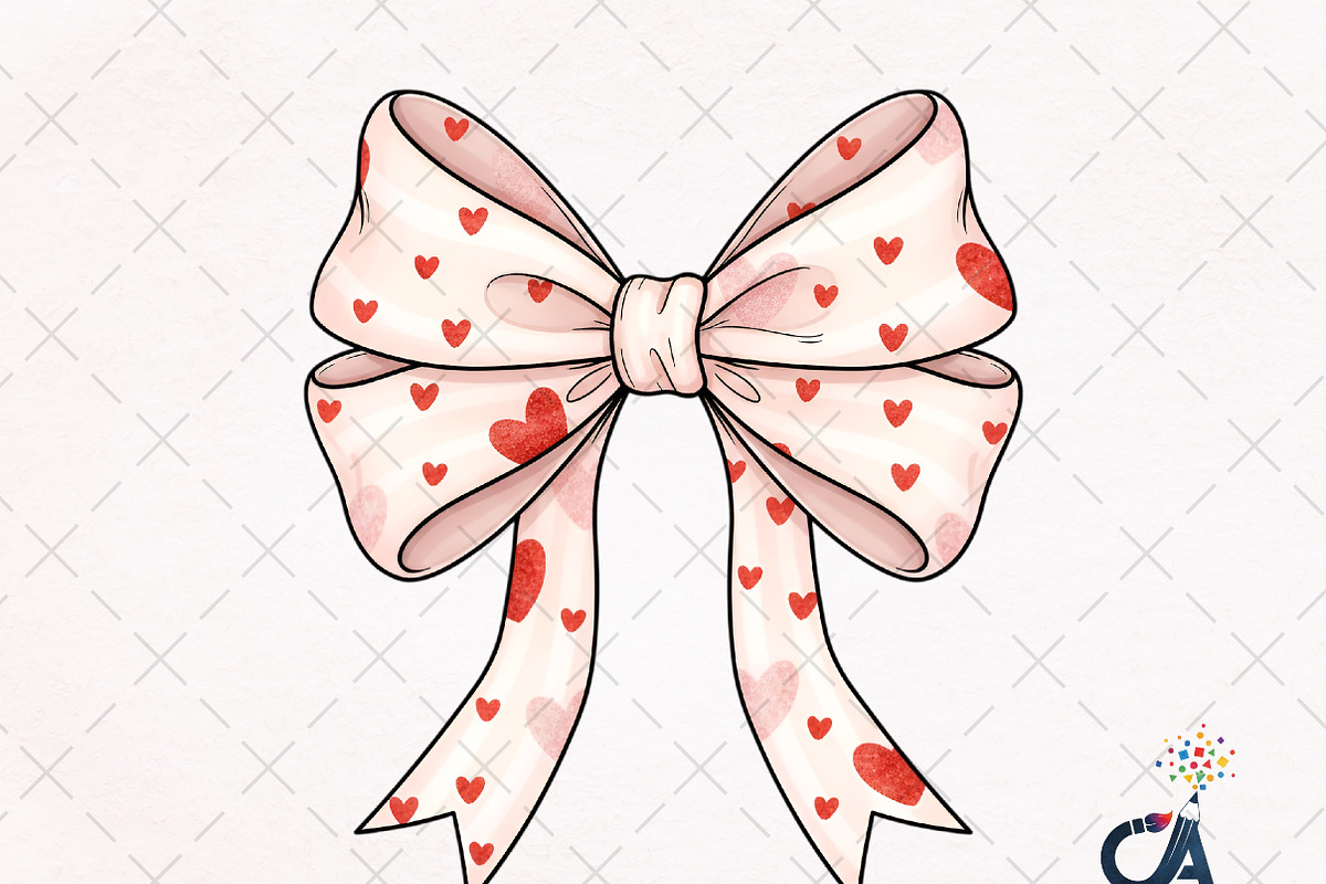 Coquette Valentine Heart Bow Png, an Illustration by Creative Art (Photo 1 of 6)