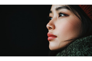 Close-up profile of an Asian woman, a Person Photo by Sergey Kotenev