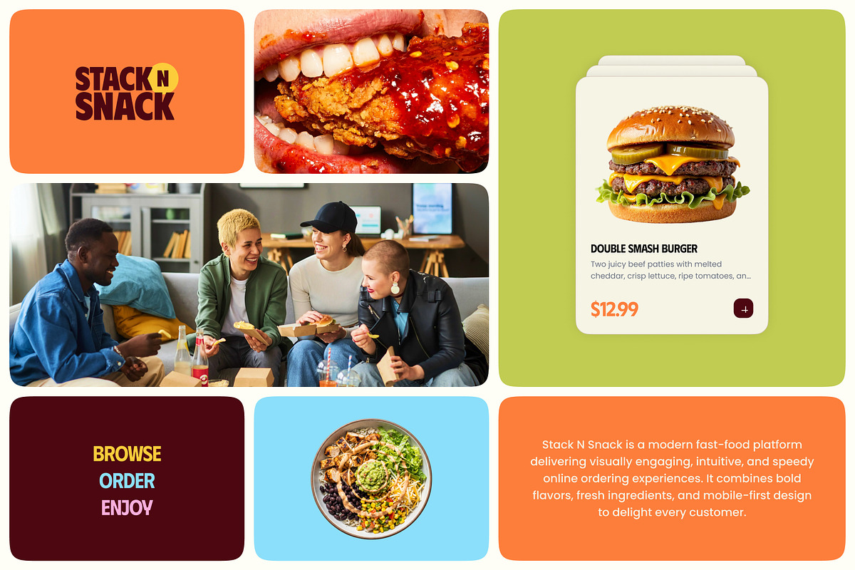StacknSnack · Food Website Template, a Landing Page Template by Brickclay (Photo 2 of 10)