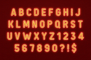 City - Neon Light 3d Alphabet