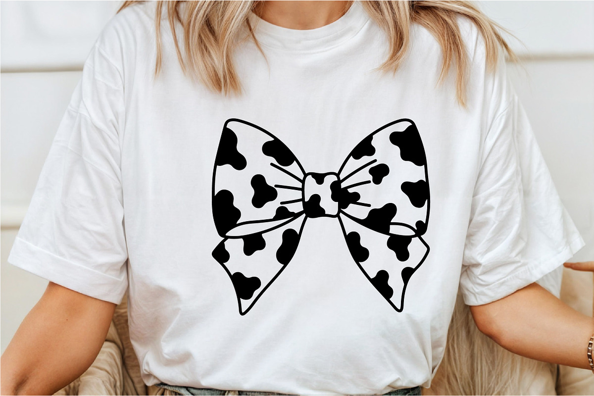 Coquette  Cow Print Bow SVG, an Illustration by Rose Art (Photo 2 of 6)