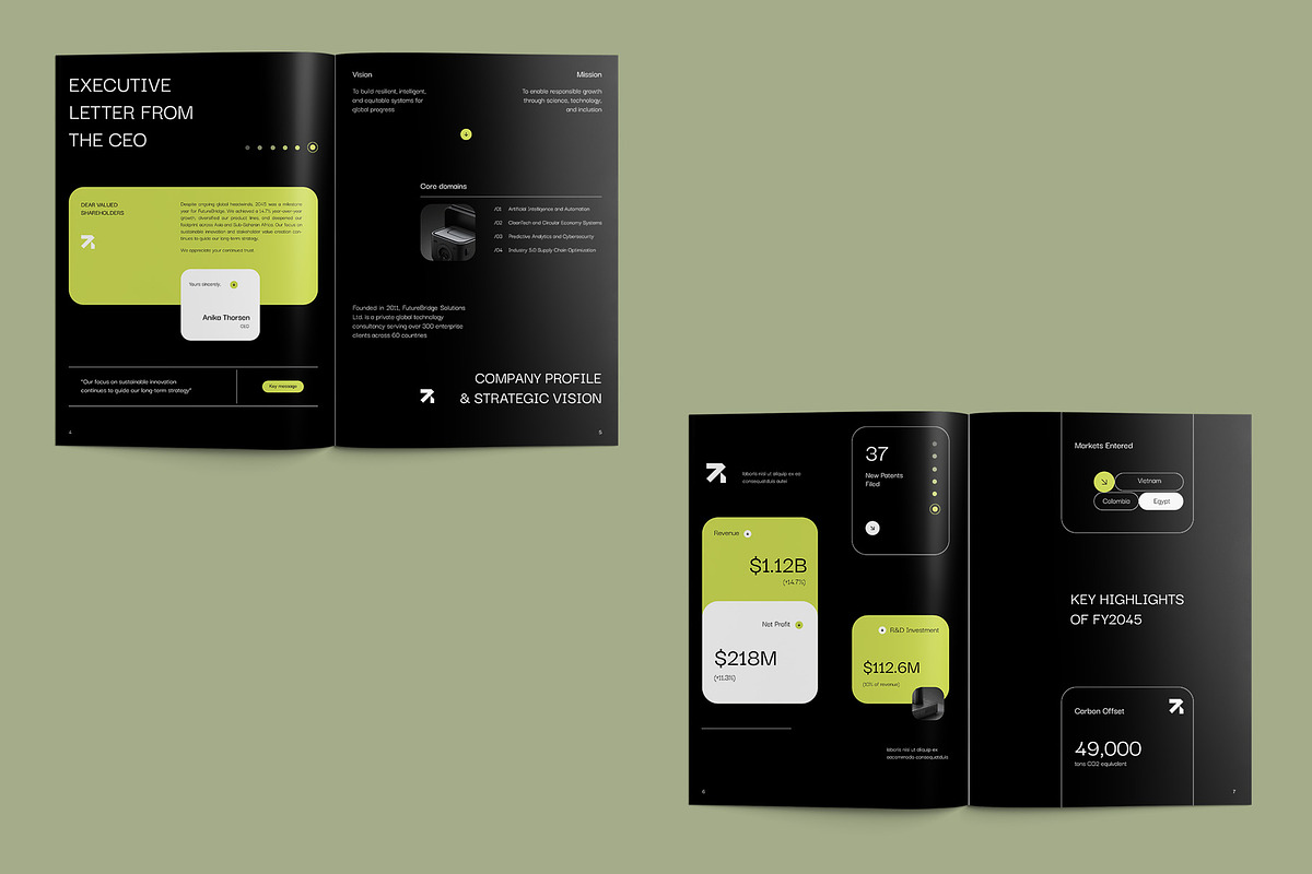Minimalist Investor Report Template preview 4