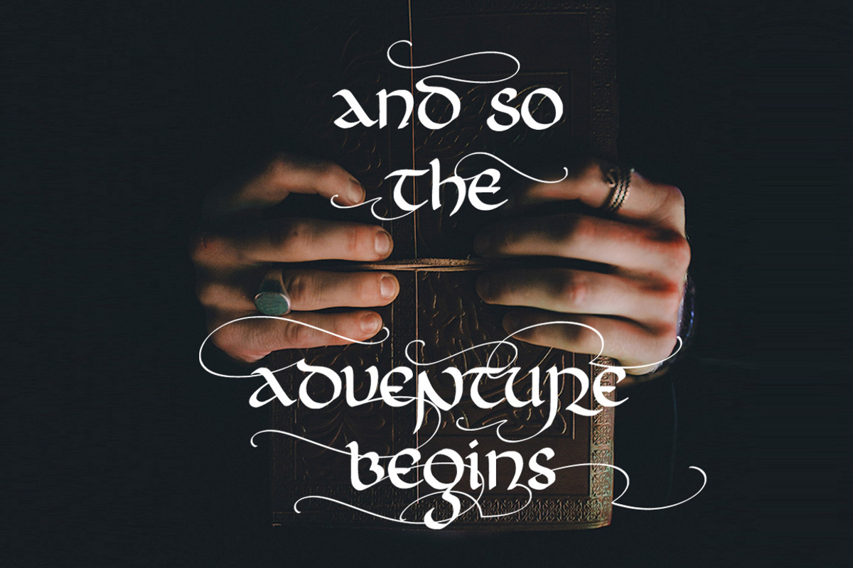 Rivendell. The full of magic font., a Blackletter Font by Red Ink (Photo 15 of 15)
