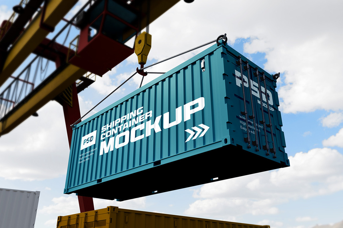 Shipping Container Mockup, a Cups & Container Mockup by Artlogs x Modaldesain (Photo 4 of 4)