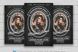 Graduation Party Invitation, a Card Template by DesignWorkz