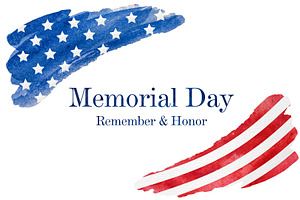 Memorial Day. Beautiful greeting card. Closeup, top view