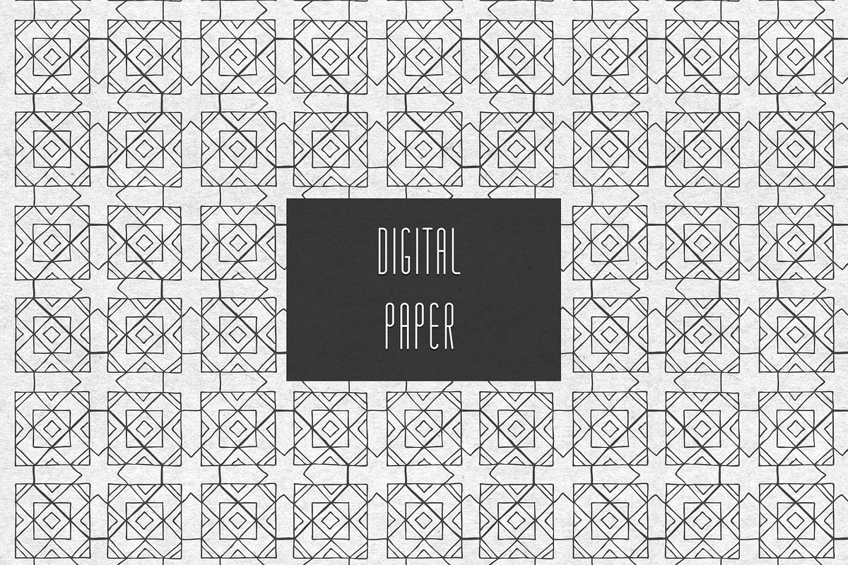 Hand Drawn Geometric Patterns, a Pattern Graphic by Solana