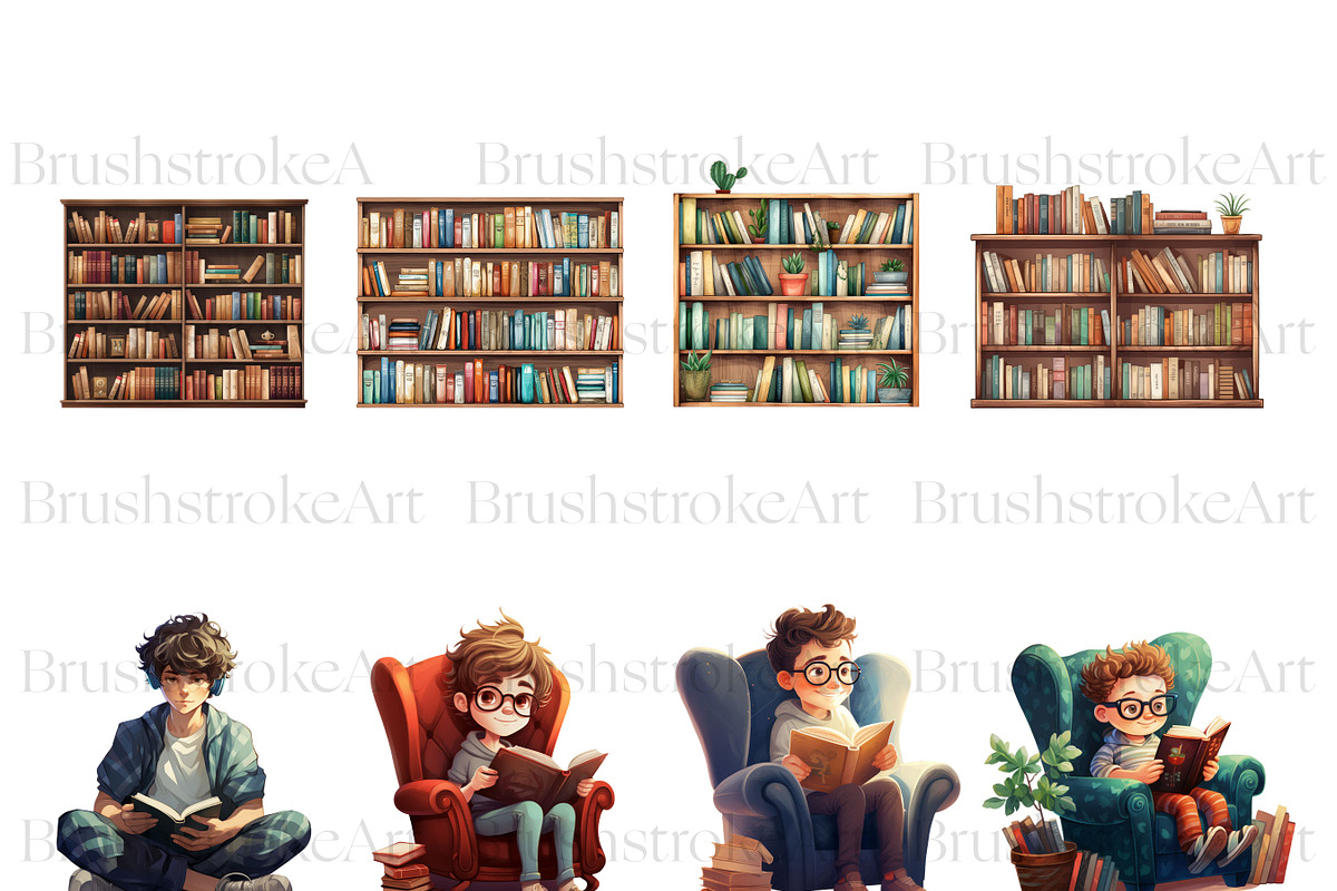 Bookworm Clipart, Books, Reading PNG, an Education Illustration by BrushstrokeArtGB (Photo 3 of 9)