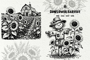 Sunflower Harvest Graphics, a Decorative Illustration by DENIDigitalArtSudio (Thumbnail 1 of 5)