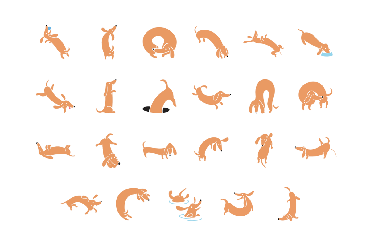 Dachshund Dash Pattern And Icons, a Pattern Graphic by Iconka (Photo 8 of 9)