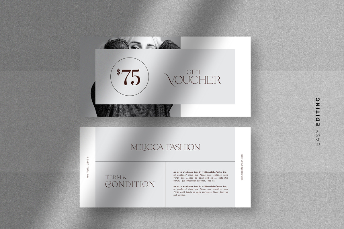 Minimal Gift Voucher, a Card Template by Ahsanjaya (Photo 3 of 3)
