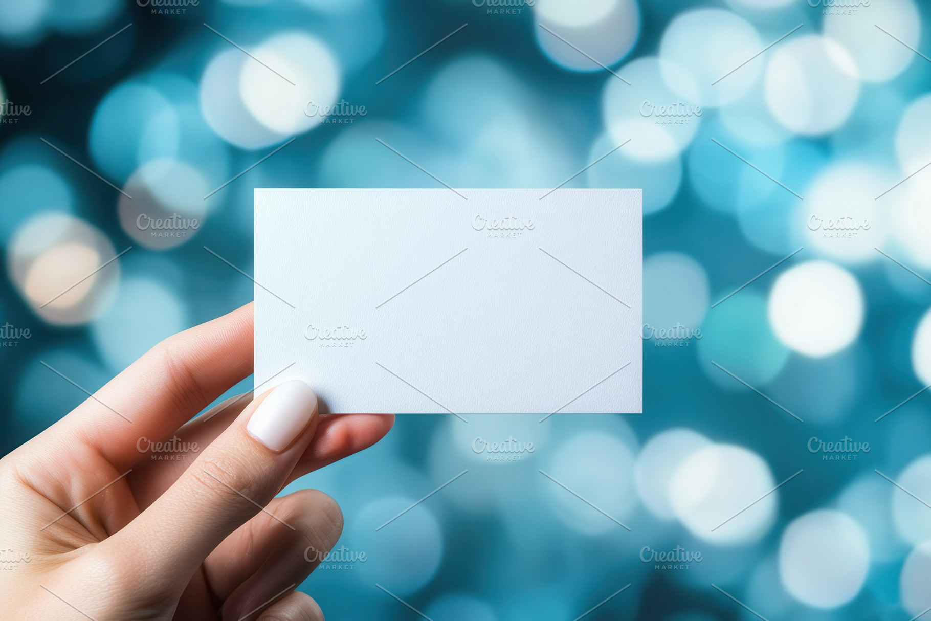 Business card framed by bokeh, a Photo by Pavel_design