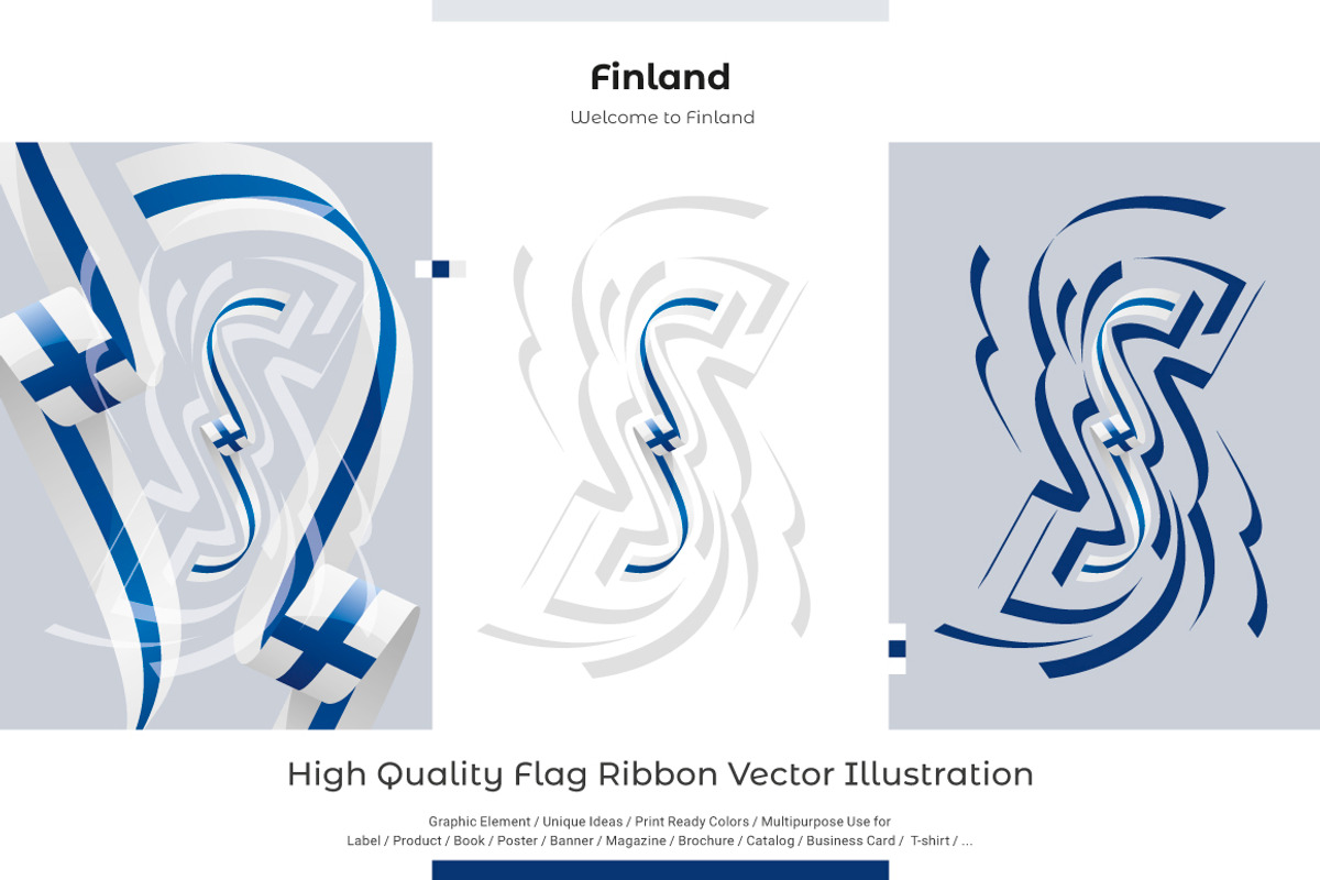 Finland flag ribbon vector, a Templates & Theme by Simbos (Photo 1 of 9)