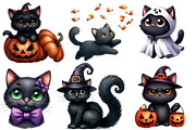 Halloween Black Cats Sublimation, an Illustration by Designworld (Thumbnail 3 of 6)