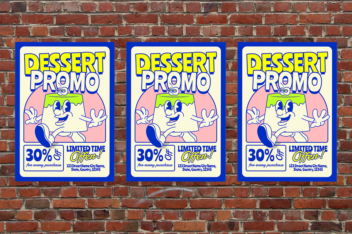 Dessert Promo Flyer Set, a Flyer Template by Aiyari Graphic (Photo 3 of 3)
