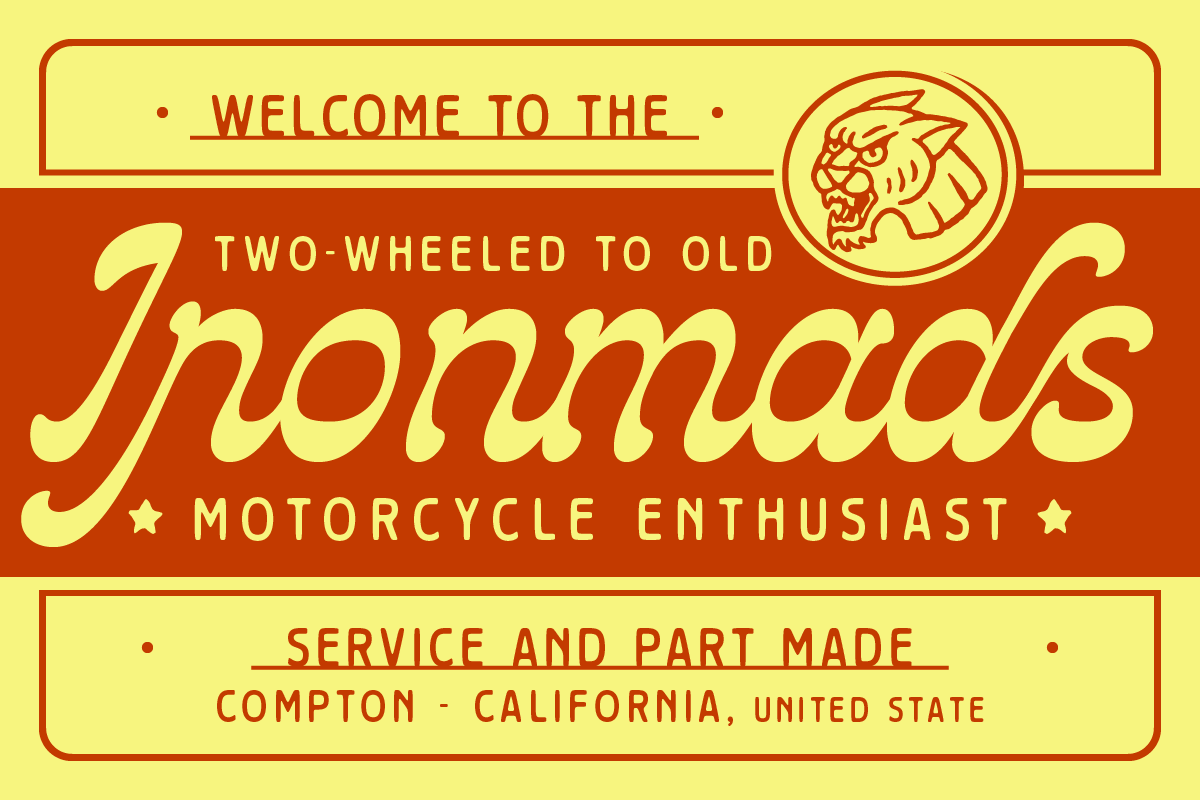 Megster Racing Font Duo, a Script Font by Letterhend Studio (Photo 3 of 10)