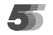 Number 5 speed motion lines logo, a Branding & Logo Template by Leksono (Thumbnail 2 of 2)