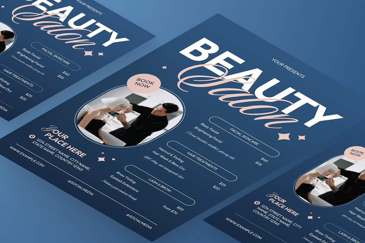 Beauty Salon Pricelist Flyer Set, a Flyer Template by Annora Studio (Photo 5 of 6)