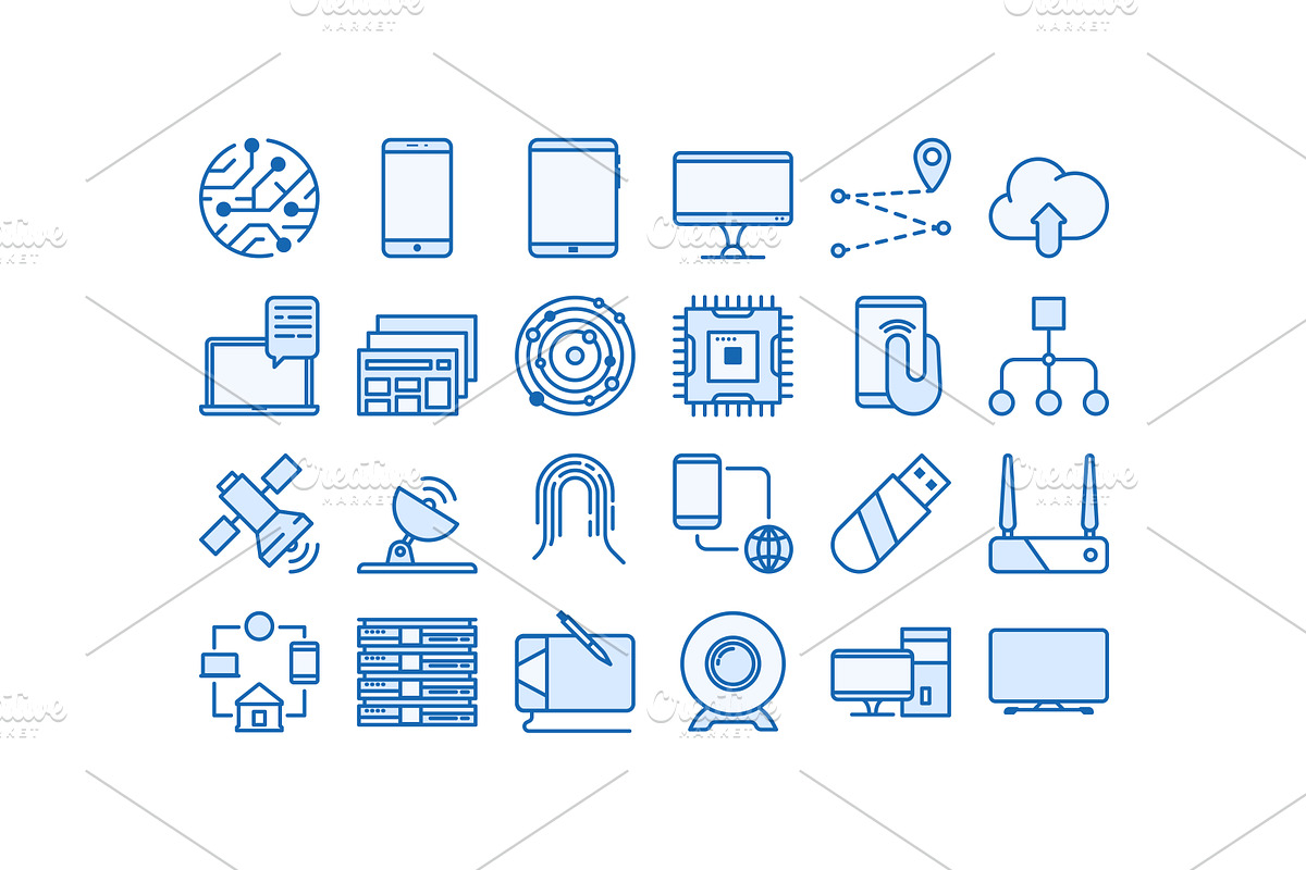 Tehnology icons, an Icon by I-RO