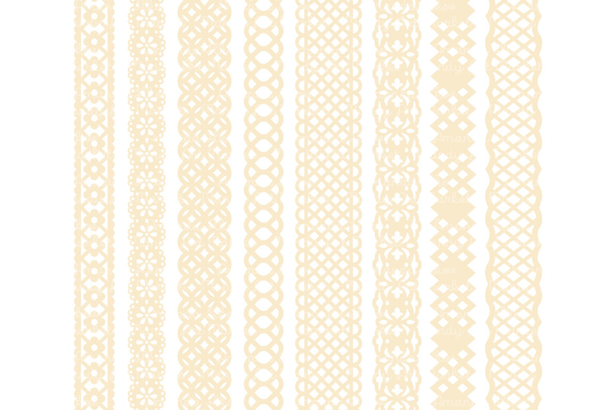 Cream Lace Clipart Borders, an Illustration by Amanda Ilkov (Photo 3 of 5)