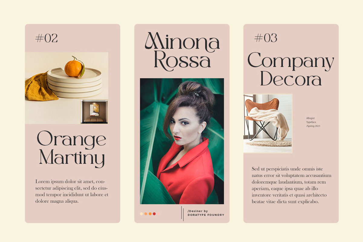 Allogist - Modern Typeface, a Serif Font by Dora Typefoundry (Photo 7 of 15)