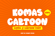 Komas Cartoon Font, a Sans Serif Font by Iqsiart Studio (Thumbnail 1 of 7)