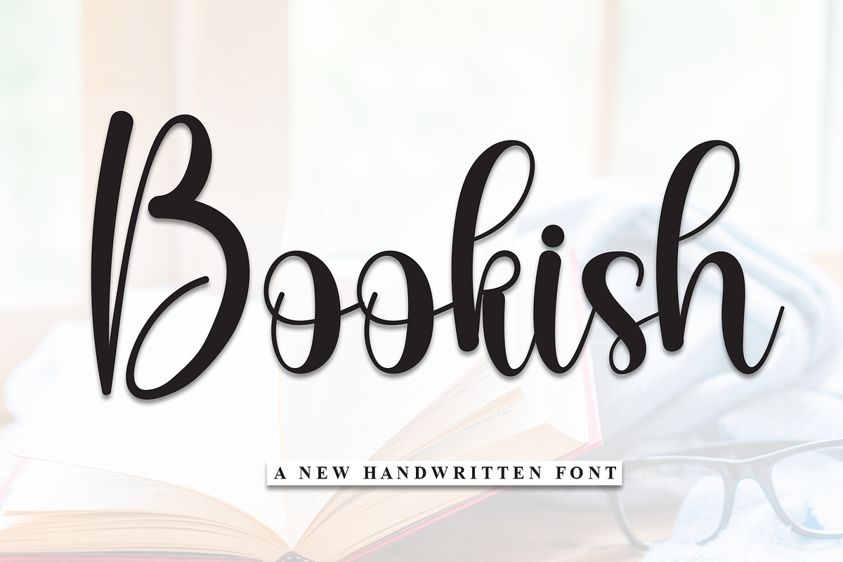 Bookish | Script Font, a Handwritten Font by Scratchones (Photo 1 of 8)