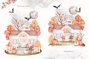 Watercolor Clipart Autumn Spirit, a Seasonal Illustration by SirenaArt (Thumbnail 6 of 8)