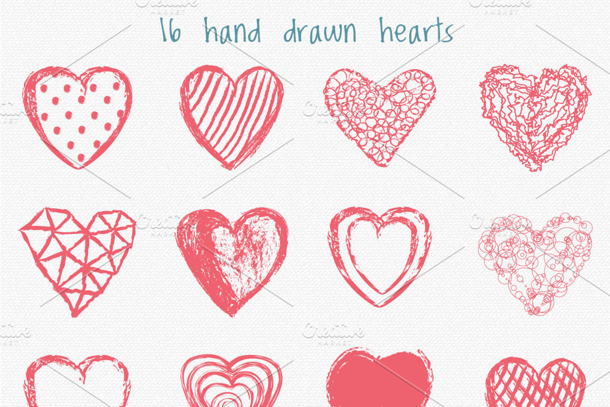 Valentines day love watercolor set, an Illustration by antuanetto (Photo 8 of 11)