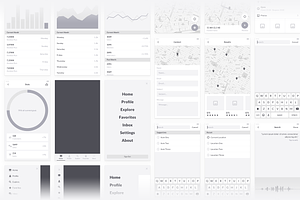 Mobile Wireframe Kit