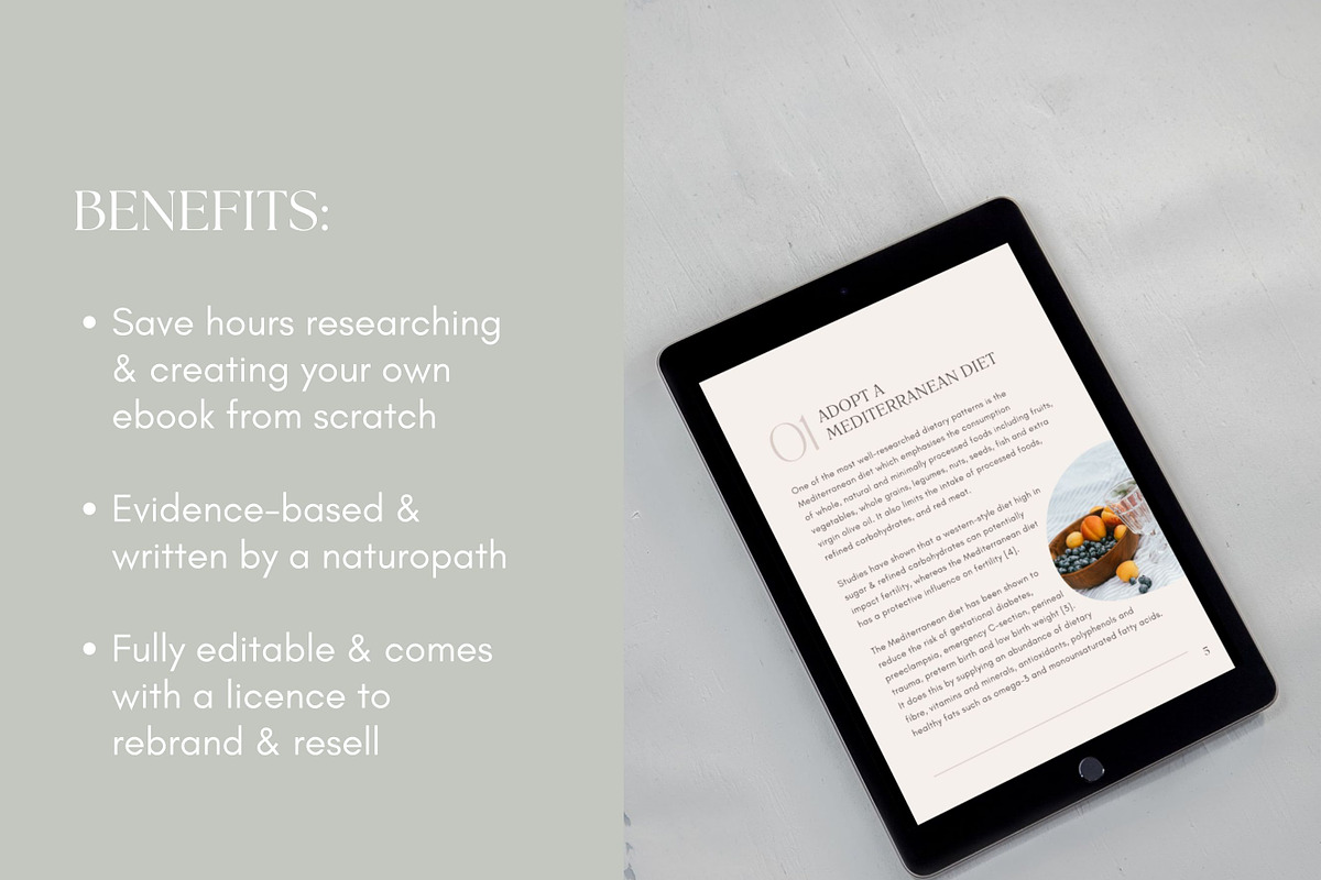 Preconception Fertility Ebook Canva, a Presentation Template by Naturopath Hub (Photo 5 of 9)