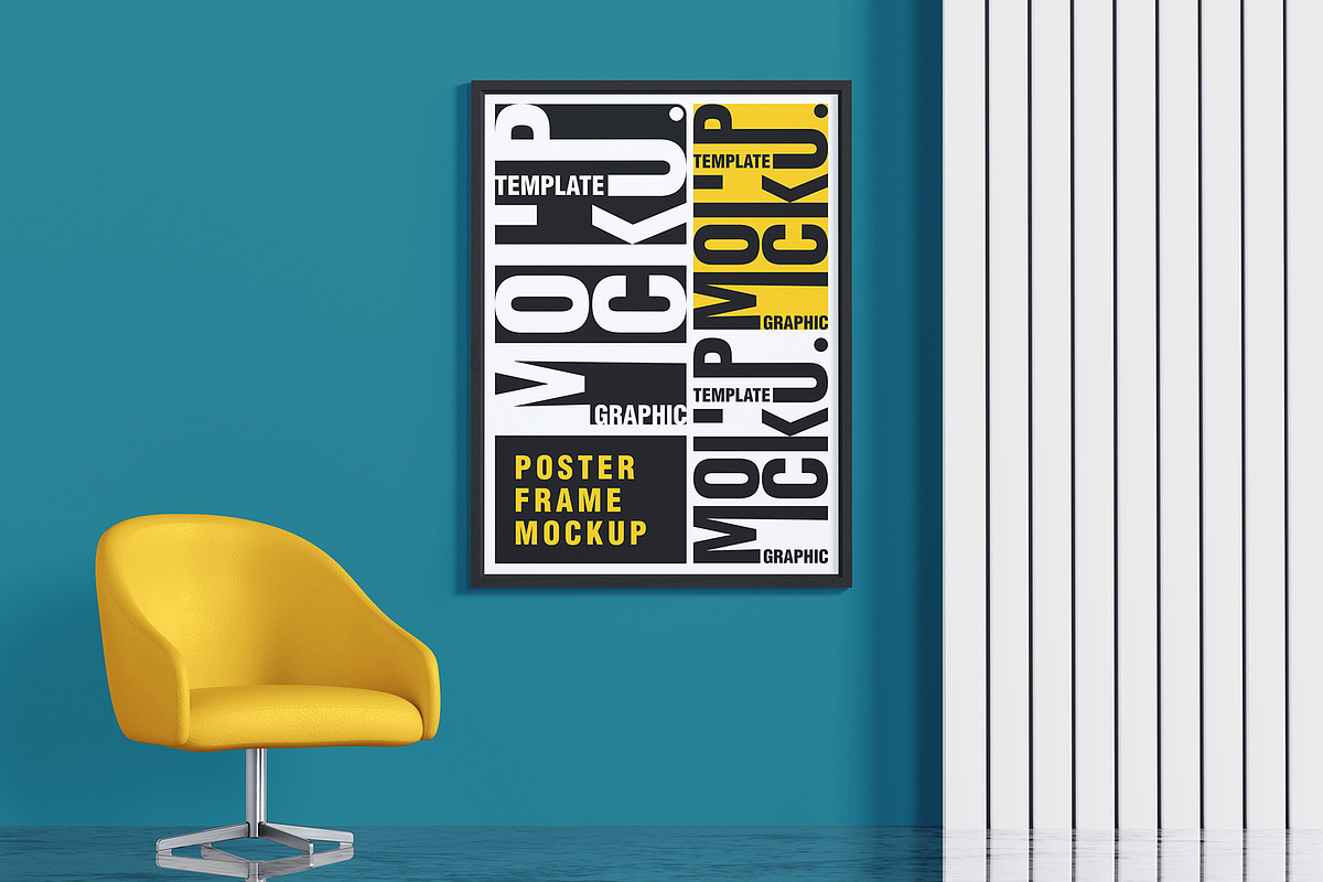Poster Frame Mockup Sets, an Advertising Mockup by Artnivora.Std (Photo 4 of 4)