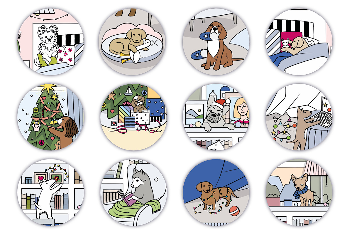 Christmas calendar: 24 cute dogs, a Poster Template by One_minute_sketch (Photo 4 of 4)