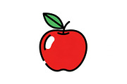 Apple Fruit Vector Icon Bundle, an Illustration by musafir_fashion (Thumbnail 18 of 49)