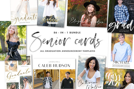 Graduation Card Templates Bundle, an Invitation Template by OtoStudio